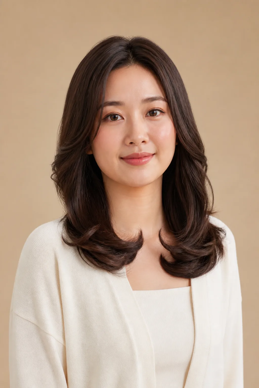 above-shoulder C-curl full wig