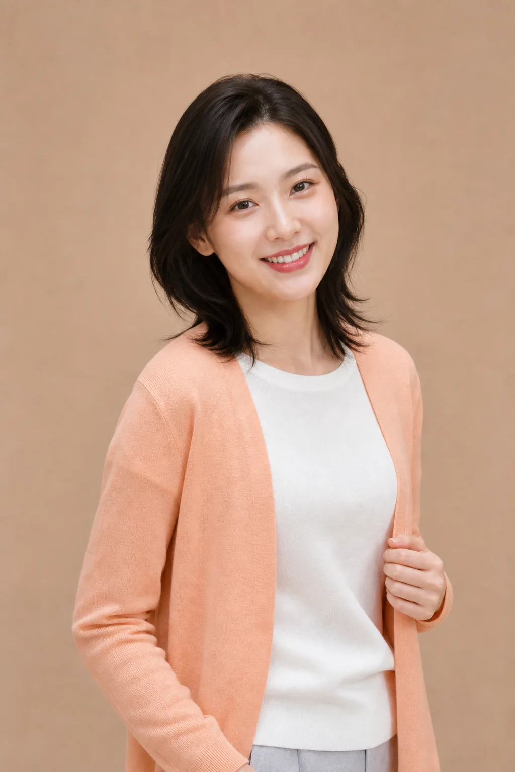 above-shoulder long-short layered full wig