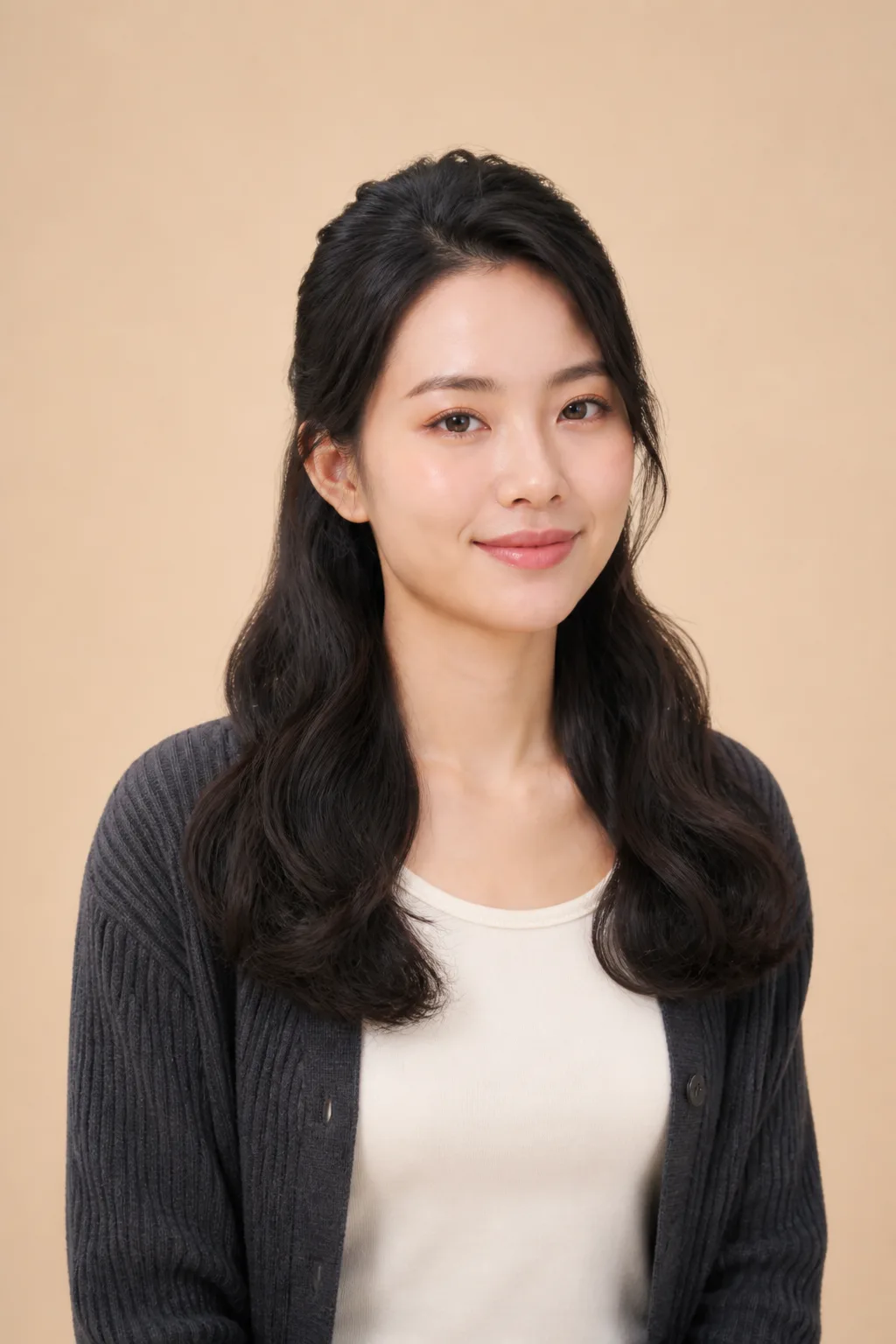 above-shoulder glam wave open top half wig
