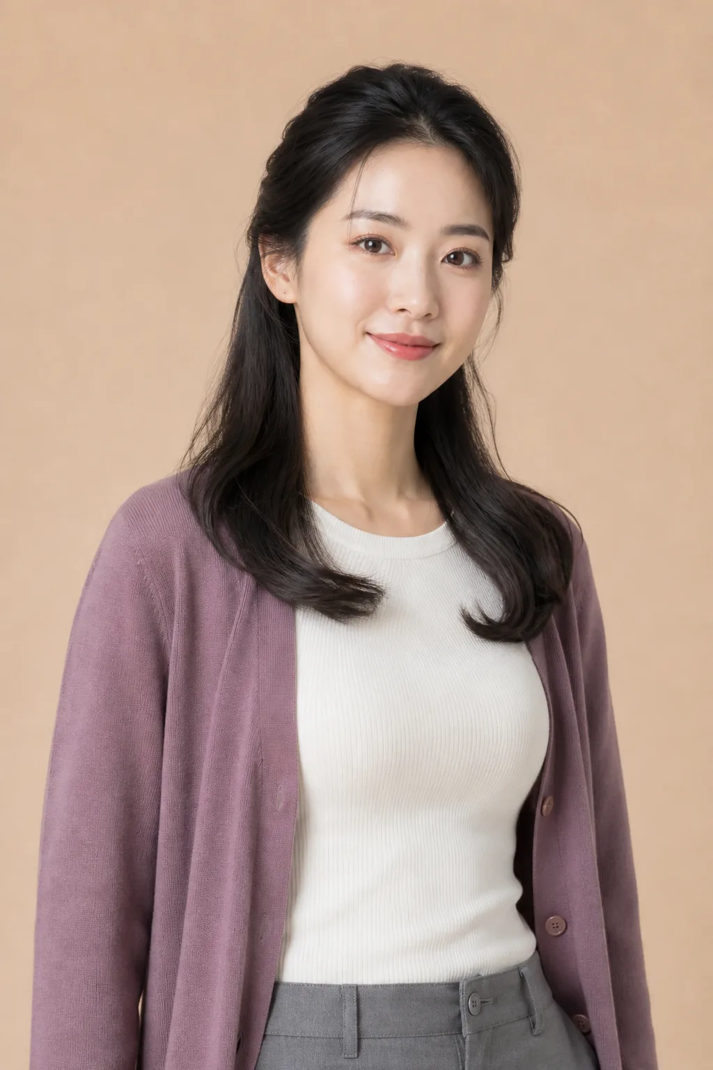 above-shoulder wind perm open top half wig