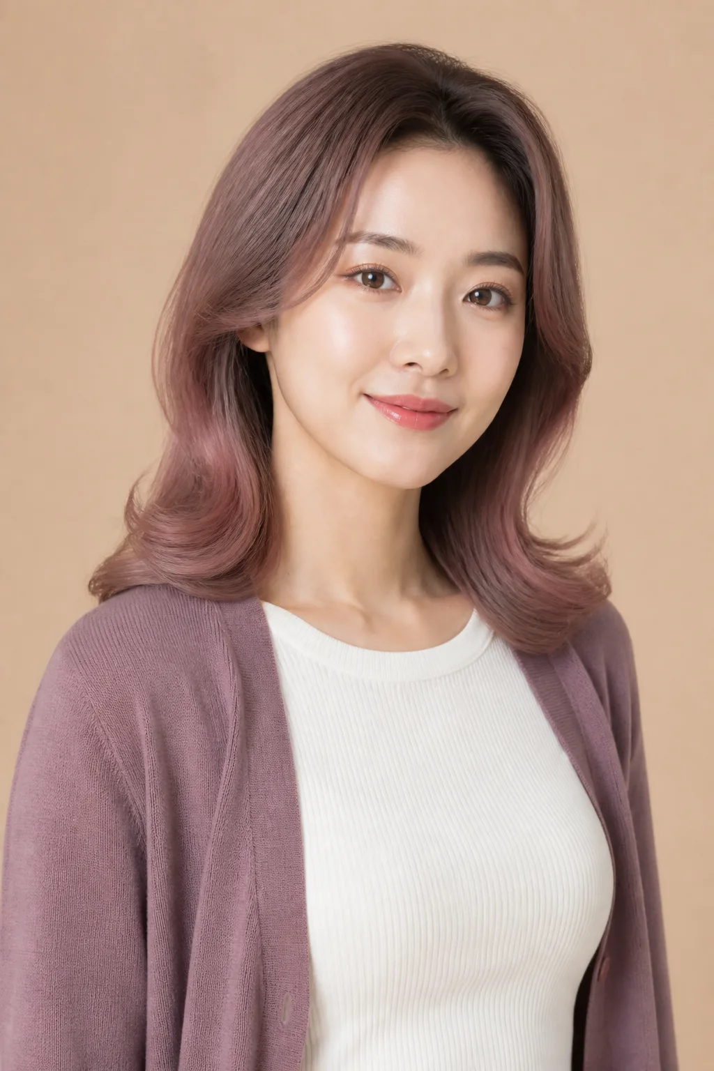 above-shoulder C-curl layered misty full wig